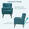 MYINDA Modern Accent Chair,Chenille Arm Chairs for Living Room,Comfy Soft Padded Lounge Chair in Small Space,Teal - 3 of 4