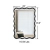 Lycvki 40" x 28" Solid Wood Wavy Rectangle Wall Decor Mirror - 4 of 4