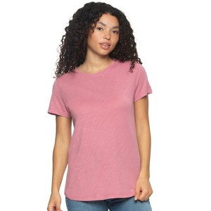 Felina Women's Slub Jersey Crew Neck T-Shirt - 1 of 2