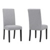 WestinTrends  Upholstered Linen Fabric Dining Chair (Set of 2) - 3 of 4