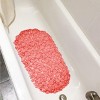 Home Mart Goods Red Bubbles Vinyl Non-Slip Bathtub Shower Mat With Suction Cups -26" x14" - 2 of 4