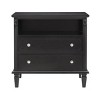 Mid-Century Modern Nightstand with USB Ports and 2 Drawers, 28in Solid Wood Bedside Table for Bedroom or Small Spaces-3irtyhousy - 3 of 4