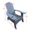 XINGHANZHENXUAN White Patio Accent Chairs, Outdoor Chair with Umbrella Hole on Arm, Comfortable Hardwood Patio Seating - 3 of 4