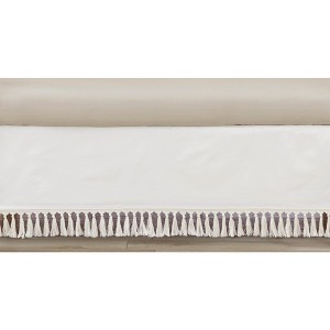 Sweet Jojo Designs Boy or Girl Gender Neutral Unisex Baby Crib Bed Skirt Desert Sun Collection Solid Off White - 1 of 3
