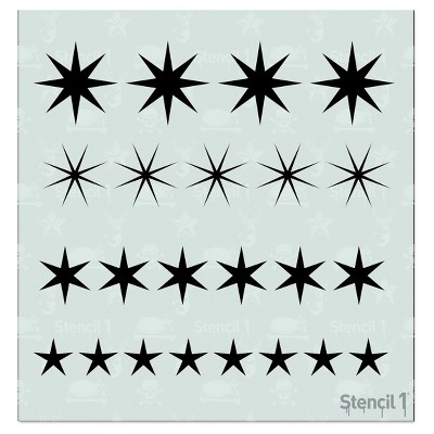 Stencil1 Star Row Repeating - Stencil 5.75" x 6"