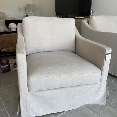 Vivian Park Upholstered Swivel Chair Cream - Thresholdâ¢ Designed With Studio Mcgee : Target