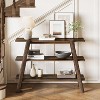 Tribesigns 41.3"Entryway Table Console Tables, 3-Tier Narrow Long with Open Storage Shelves for Living Room, Foyer,Entrance,Hallway,Rustic Brown - 3 of 4