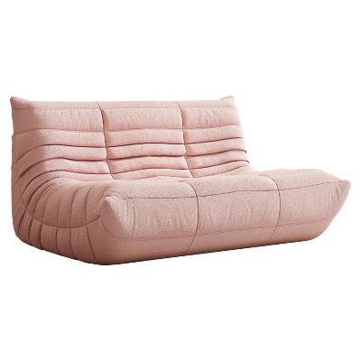 SYFERLORY Armless 2-Seat Togo Two Seater Large Bean Bag Sofa，Pink