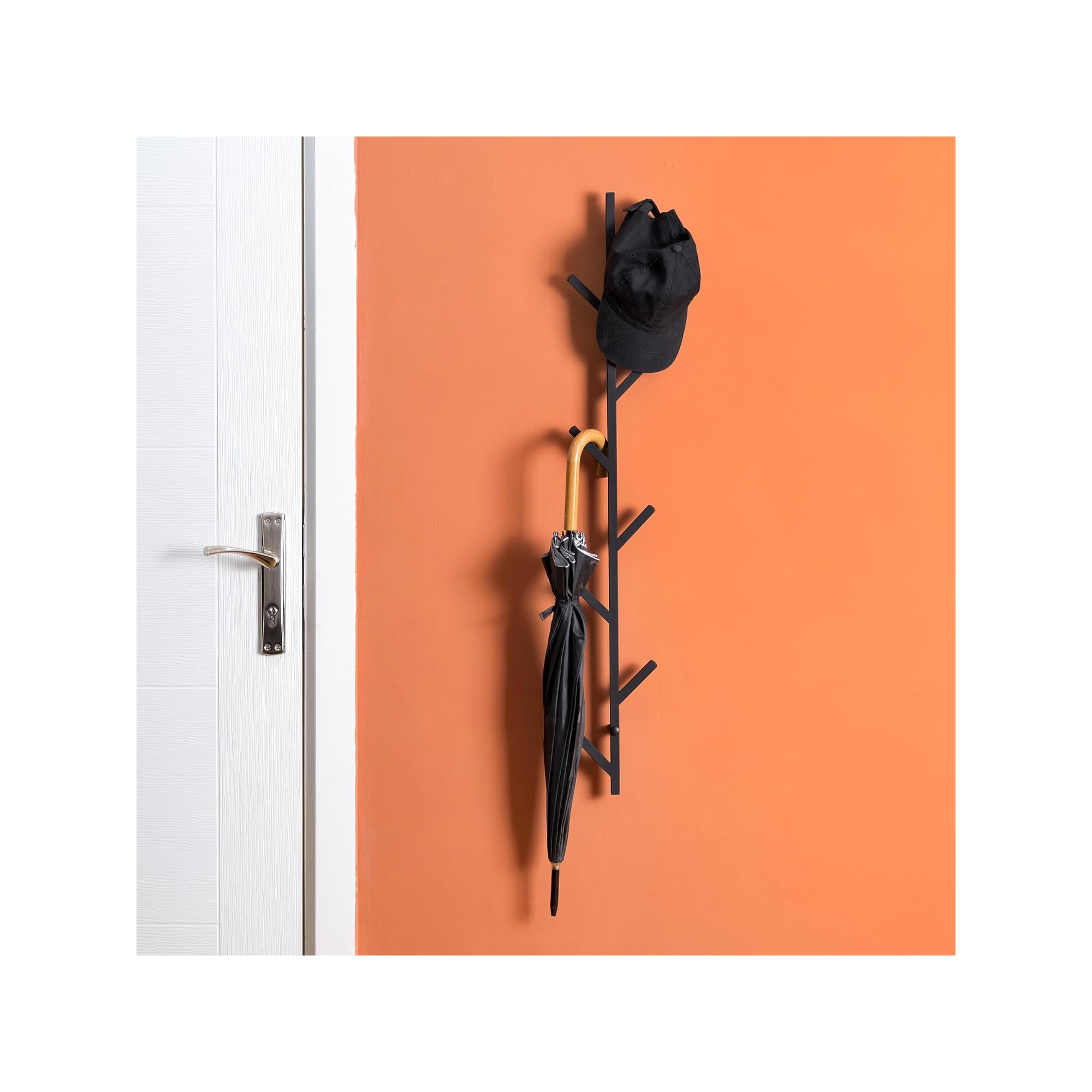 Branch Metal Coat Rack Wall Mounted – Multi-Hook Hanging Rack