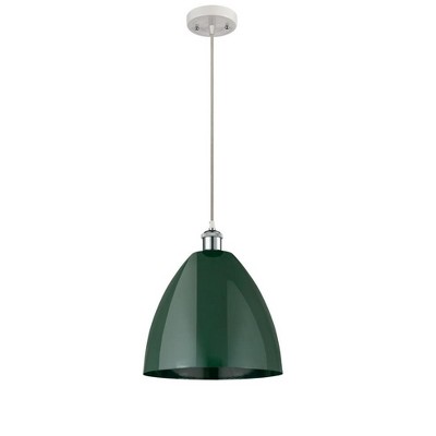 Plymouth Dome - 1 Light Cord Hung Mini Pendant In Industrial Style-14.75 Inches Tall and 12 Inches Wide
