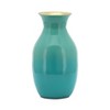 Ceramic Vase for Home Decor - Decorative Vase for Bedroom, Office Shelf, or Table Display - Modern Flower Vase with Sculptural Style - 9", Green - 2 of 4