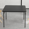 38 Inch Portable Square Folding Card Table – 1-Piece Multifunctional Design with PU Padded Tabletop & Collapsible Legs - 2 of 4