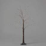 4' Brown Flocked Tree Dew Drop Christmas LED Novelty Sculpture Warm White  - Wondershop™
