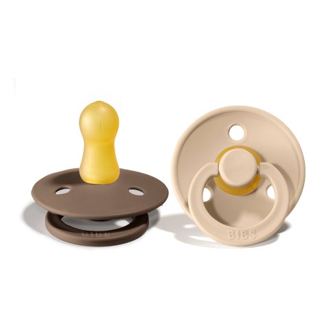 Bibs Colour Latex Pacifier - 0-6m - Size 1 - 2pk - Dark Oak/vanilla : Target