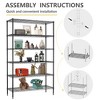 FDW Wire Shelving Unit Heavy Duty Storage Rack Metal Shelf Garage Organizer Wire Rack,Black - 3 of 4