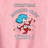 Boys' - The Cat in the Hat - Christmas Morning Crew Thing 1 Graphic Long Sleeve Fleece Sweatshirt - 2 of 4