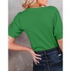 Women's Casual Crew Neck Short Sleeve Sweater Tops for Spring and Summer 2025,Green - S - 2 of 4