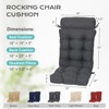 Aoodor 18 x 47 inch Tufted Outdoor Chair Cushion, Water Resistant & Fade Resistant Polyester High Back Patio Adirondack Chair Cushion, Set of 2 - 4 of 4