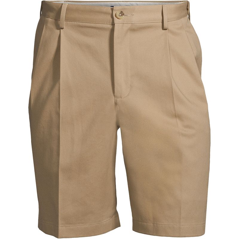Lands' End Lands' End Men's Comfort Waist Pleated 9" No Iron Chino Shorts, 3 of 6