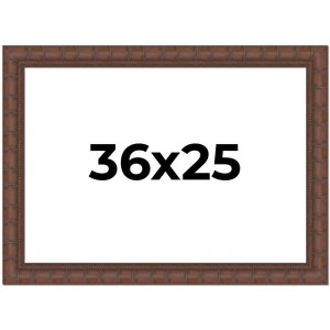 PosterPalooza | 36x25 Wide Bamboo Picture Frame, UV Acrylic, 4 Finishes - Brown, Black, Silver, and Natural - 1 of 4