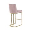 Meridian Furniture,Heidi Pink Velvet Stool - 2 of 4