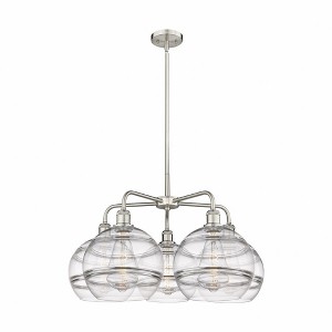 Rochester - 5 Light Stem Hung Chandelier In Industrial Style-17.13 Inches Tall and 28 Inches Wide - 1 of 1