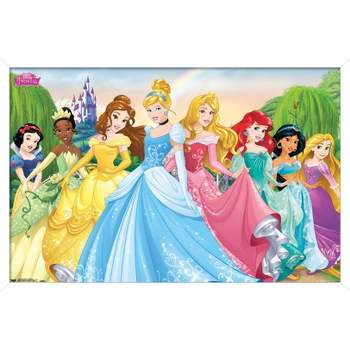 Trends International Disney Princess - Castle Lawn Group Framed Wall Poster Prints