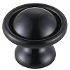 Elegant Lighting Kadea 1.2Inch Diameter Matte Black Mushroom Knob Multipack (Set of 10) - 4 of 4