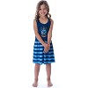Harry Potter Girls All Houses Crest Logo Tank Stripe Accent Pajama Nightgown - 2 of 4