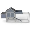 Resenkos Outdoor Wooden Chicken Coop With Nesting Box, Run & Resting Room, Grey, Perfect For Backyard Farming, - 3 of 4