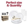 Smarty Had A Party White Economy Round Plastic Wedding Set - 60 Sets - 3 of 4