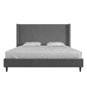 RealRooms Evie Upholstered Wingback Bed - 1 of 4