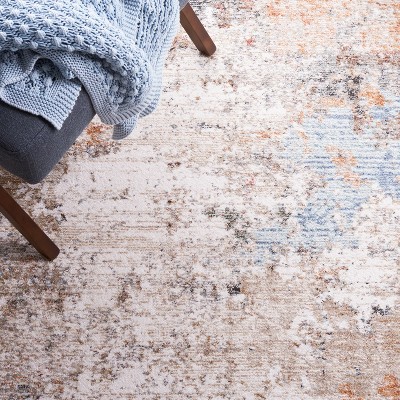 Light Blue Square Hand-Knotted Elegance Area Rug - 59" x 59"