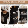 Sideboard Buffet Cabinet with Fluted Glass Doors and Storage Drawers, Modern Cabinet for Dining Room, or Living Room, Elegant Storage Solution - 4 of 4