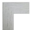 40" x 28" Non-Beveled Shiplap White Wood Wall Mirror - Amanti Art: Modern Rectangular, Includes Mount Hardware - image 3 of 4