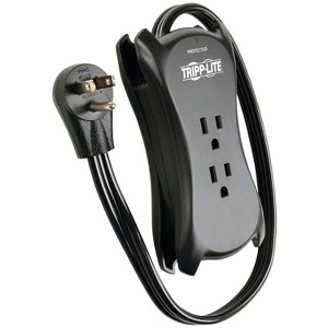 Tripp Lite Protect It!® 1,050-Joules Travel-Size Surge Protector, 3 Outlets and 2 USB Ports, 18-In. Cord, TRAVELER3USB in Black - 1 of 3