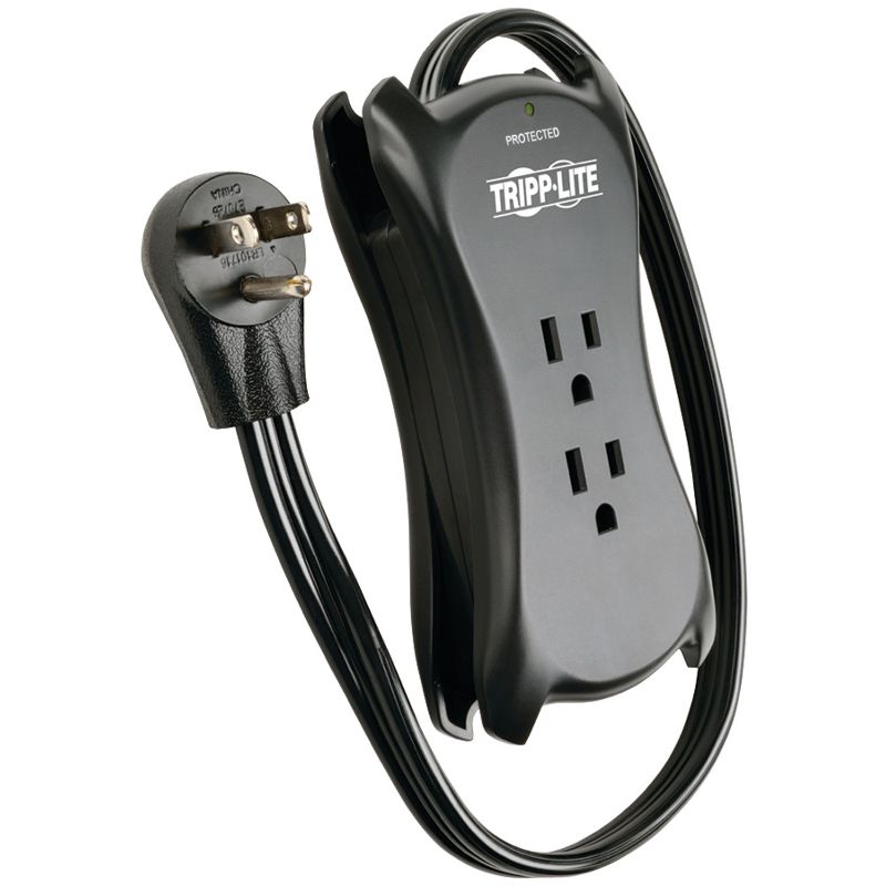 Tripp Lite 3-Outlet Travel-Size Surge Protector with 2 USB Ports, 1 of 5