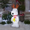 Gemmy Christmas Inflatable Snoopy and Woodstock, 4 ft Tall, Multi - 2 of 3