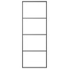 vidaXL Sliding Door Frosted ESG Glass and Aluminum 29.9"x80.7" Black - 2 of 4
