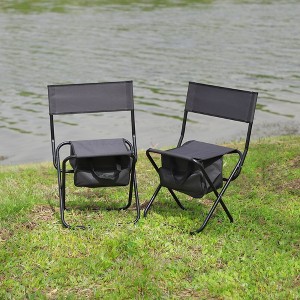 Osparple Beach Chair 2-piece Folding Outdoor Chair with Storage Bag High-Quality Steel Pipe for Camping, Picnics, Fishing - 1 of 4