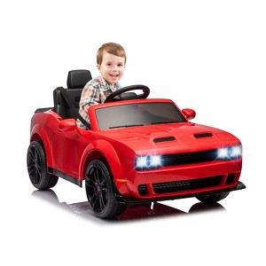 12V Kids Ride On Car, Licensed Dodge Challenger Electric Car with RC, Spring Suspension, Powered Ride On Toy Car for Child - 1 of 4