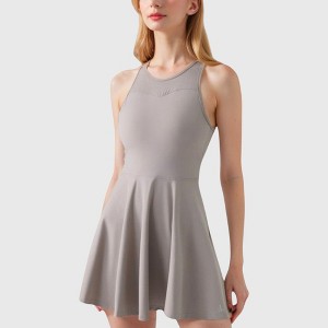 Anna-Kaci Women's High Neck Flowy Athletic Dress with Built-In Shorts - 1 of 4