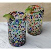 Dos Sueños Mexican Hand Blown Glassware Combo Set - Confetti Rock Design Pitcher and Drinking Glasses - 4 of 4