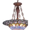 Chloe Lighting Camila Tiffany-Style 3 Light Inverted Ceiling Pendant 21`` Shade - 4 of 4