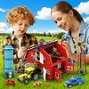 1405PCS Western Farm Barn Building Set with Interactive Windmill, Tractor & Animal Playset for Ages 8+ - 2 of 4