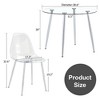 GDFStudio Callan Modern Glass 5 Piece Dining Set with Tempered Glass Table and Transparent Chairs - 3 of 4