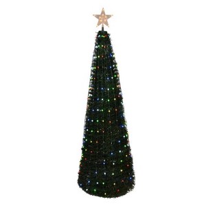Celebrations 5 ft. Slim LED 244 ct RGB Pop-Up Tree Color Changing Christmas Tree - 1 of 1