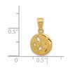 Black Bow Jewelry 14k Yellow Gold 10mm Moon and Stars Pendant - 4 of 4