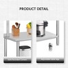 Stainless Steel Table with Overshelves Work Table with Shelf, Prep Table for Home Kitchen Restaurant Garage Warehouse - 3 of 4