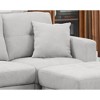 Modern L-Shaped Modular Sectional Sofa with Console & Ottoman - 2 of 4